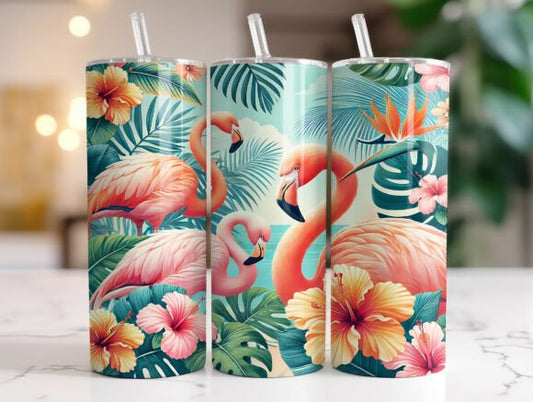Tropical + flamingos | Sublimation transfer