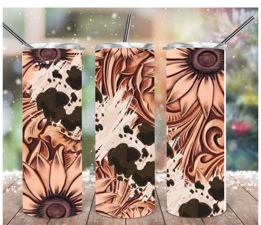 Sunflowers + cowhide | Sublimation transfer