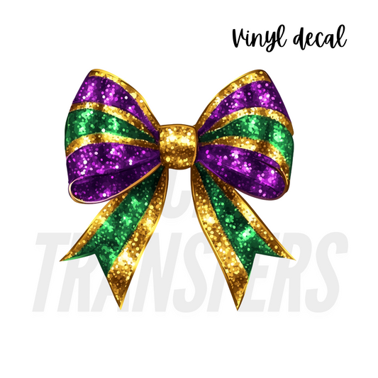 Marti Gras bow | Vinyl Decal