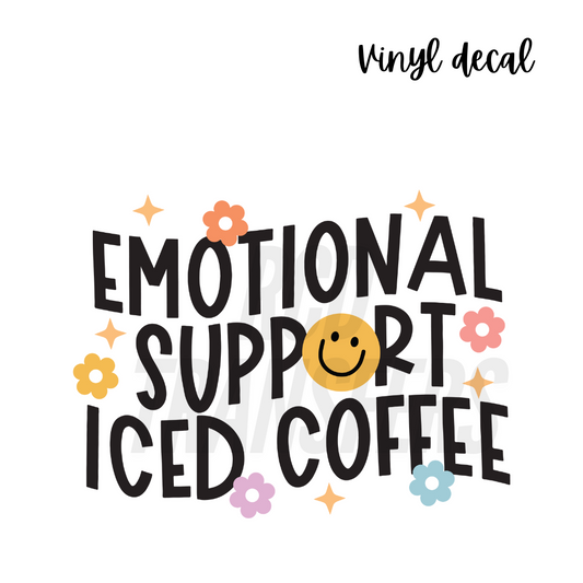 Emotional support iced coffee | Vinyl Decal