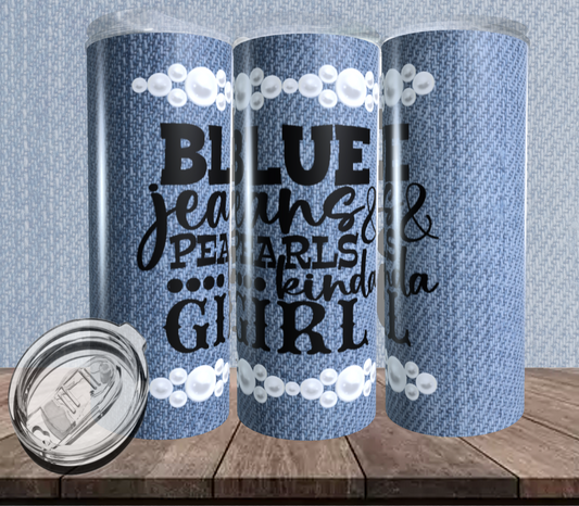 Blue jeans & pearls | Sublimation transfer