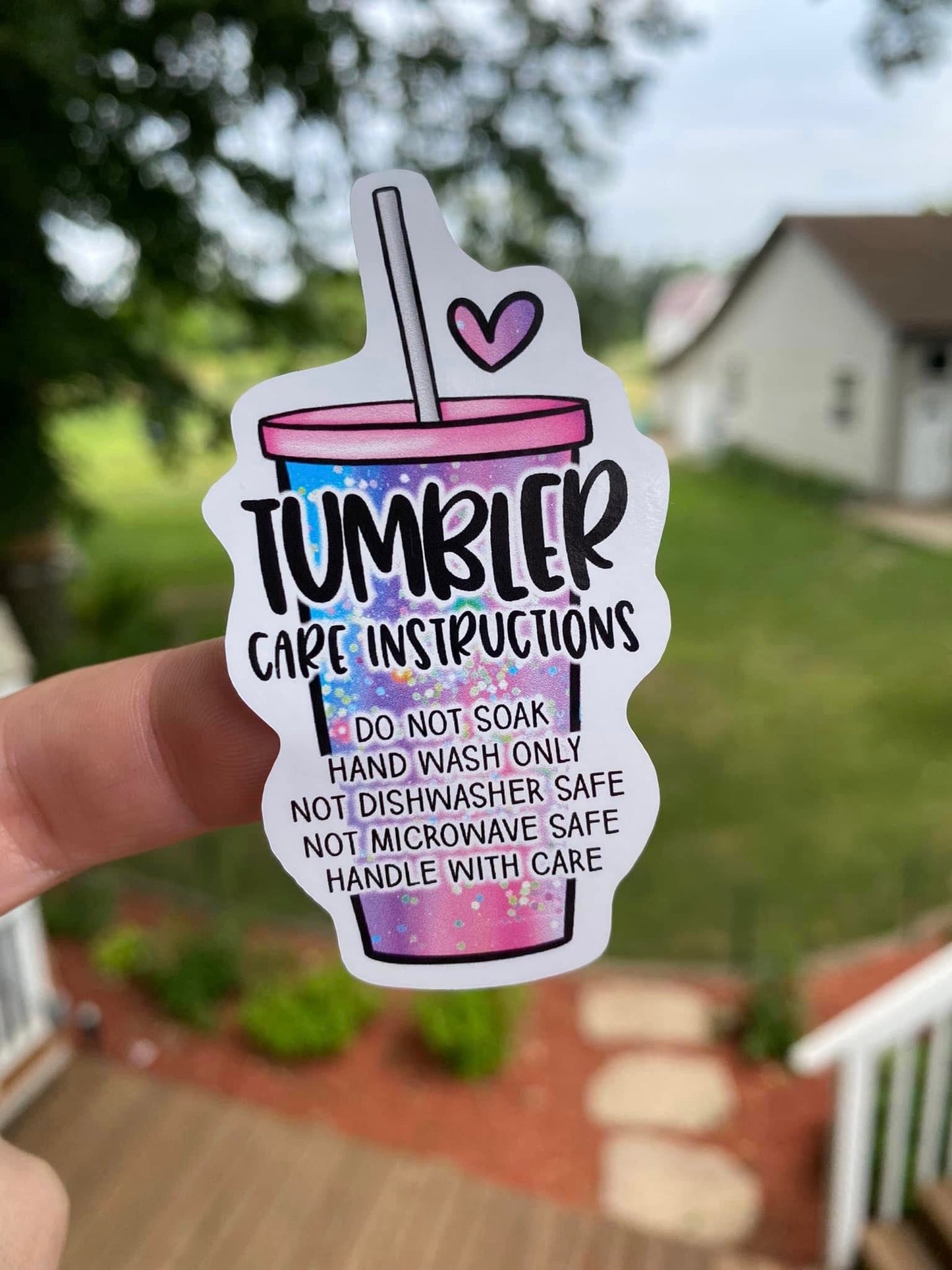 Tumbler care | Stickers