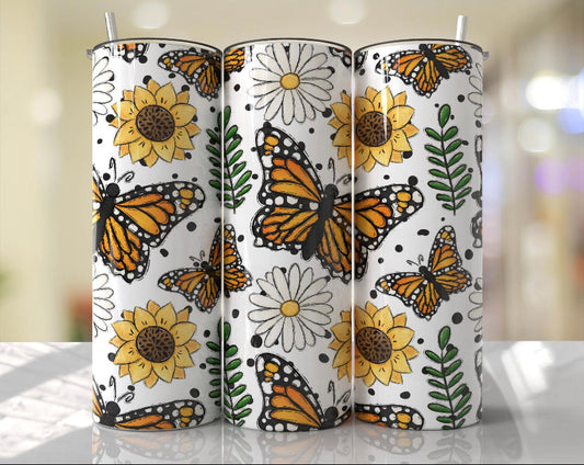 Sunflowers + butterflies | Sublimation transfer